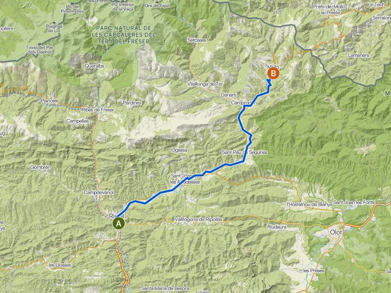 V1 ET8 Ripoll nach Mollo | Fahrradtour | Komoot